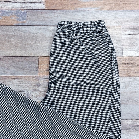 Simons black and white houndstooth pants | Elastic waist comfort * - Picture 2 of 8
